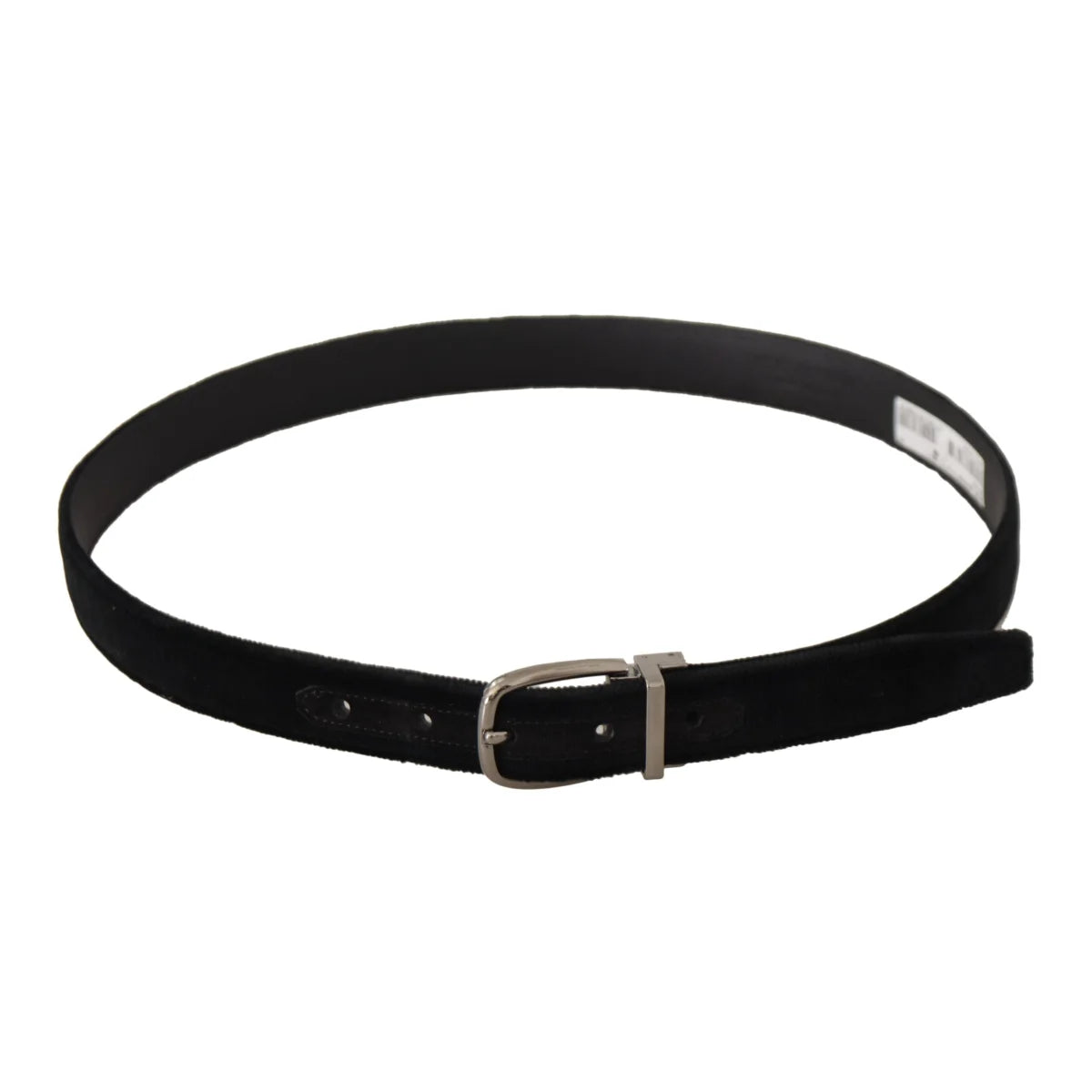 Dolce Gabbana Velvet Belt with Eye Catching Metal Logo Buckle &