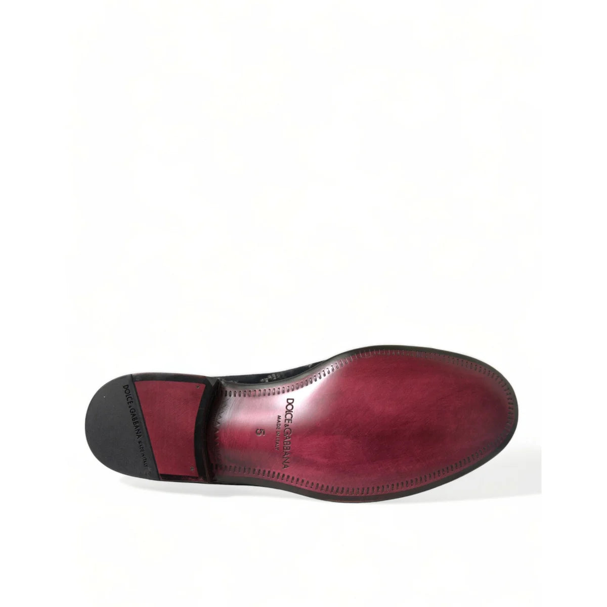 Dolce Gabbana Velvet Floral Slippers with Leather Outer Sole &