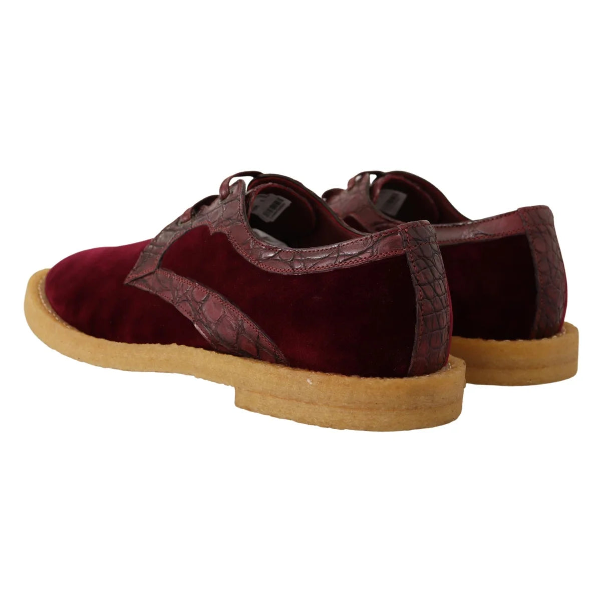 Dolce & Gabbana Velvet Opulence Caiman Exotic Leather Dress Shoes
