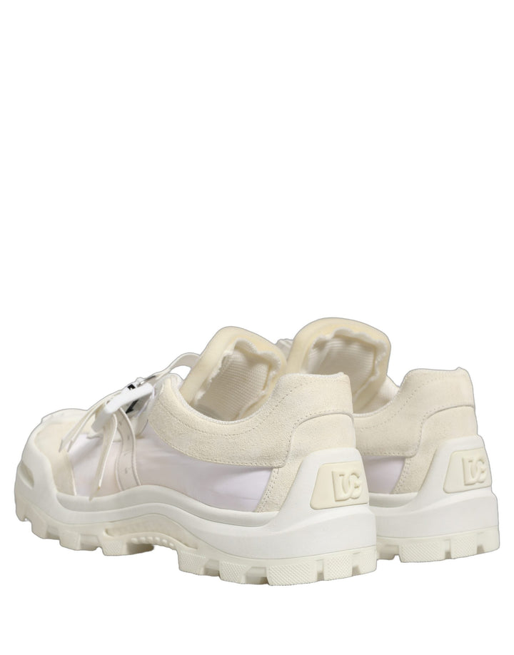 Dolce &amp; Gabbana White Airmaster Panelled Low Top Men Sneakers Shoes