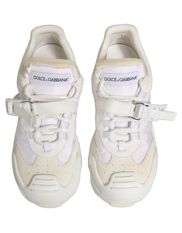 Dolce &amp; Gabbana White Airmaster Panelled Low Top Men Sneakers Shoes