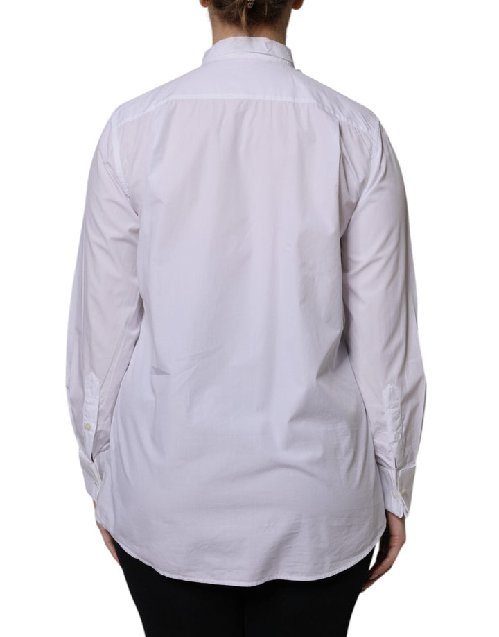 Dolce &amp; Gabbana Blouses - Women’s White Ascot Collar Long Sleeve Blouse Top