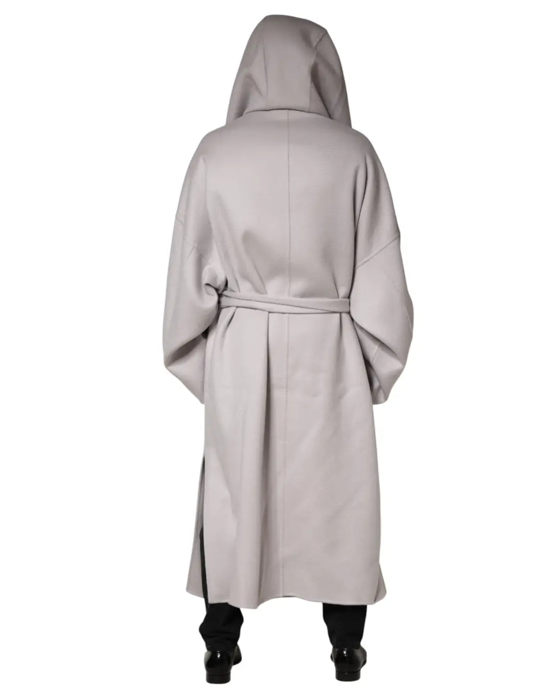 Dolce &amp; Gabbana Off White Belted Long Trench Coat Men Jacket