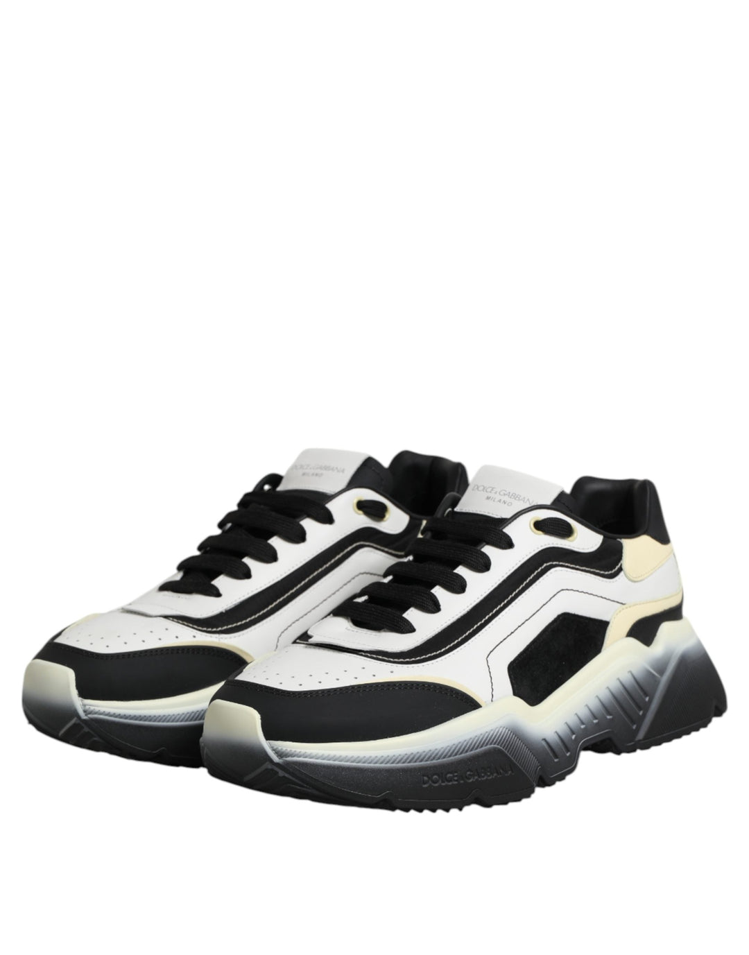 Dolce &amp; Gabbana White Black Daymaster Two Tone Sneaker Shoes