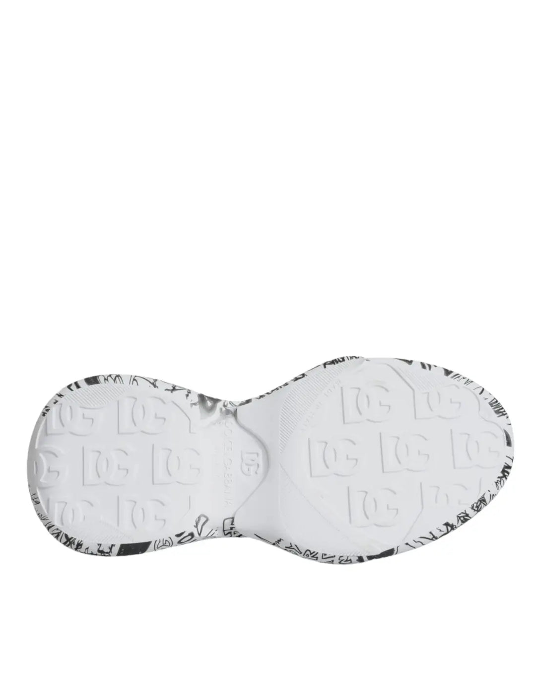 Dolce &amp; Gabbana White Black Graffiti Daymaster Sneakers Shoes