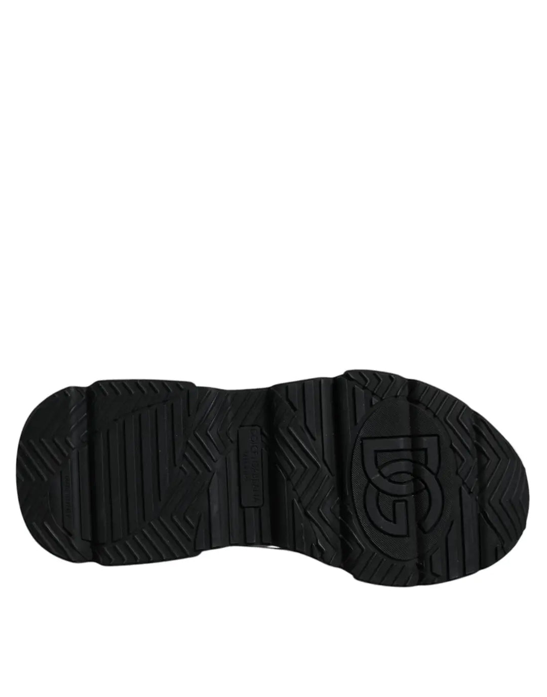 Dolce &amp; Gabbana White Black Logo Plaque Daymaster Sneakers Shoes