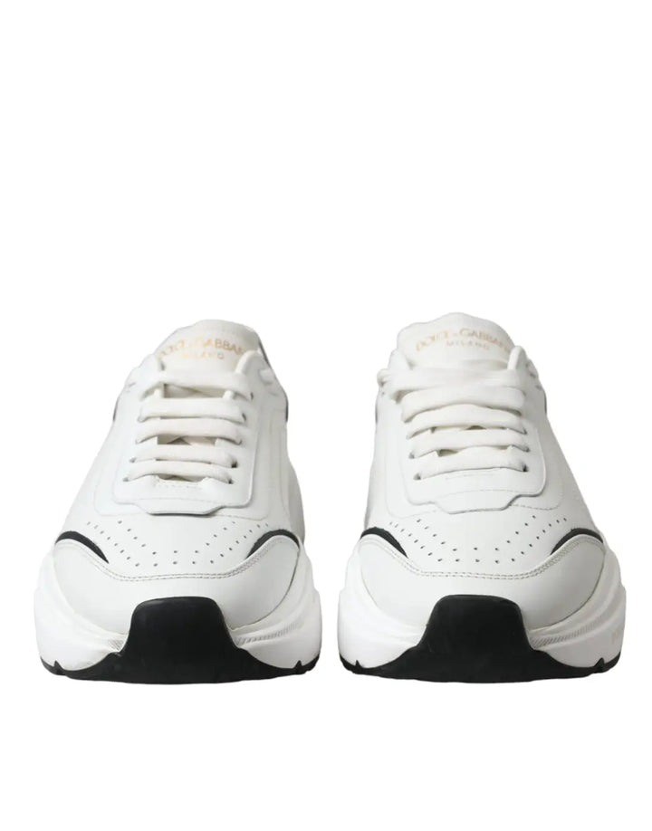 Dolce &amp; Gabbana White Black Low Top Daymaster Sneakers Shoes