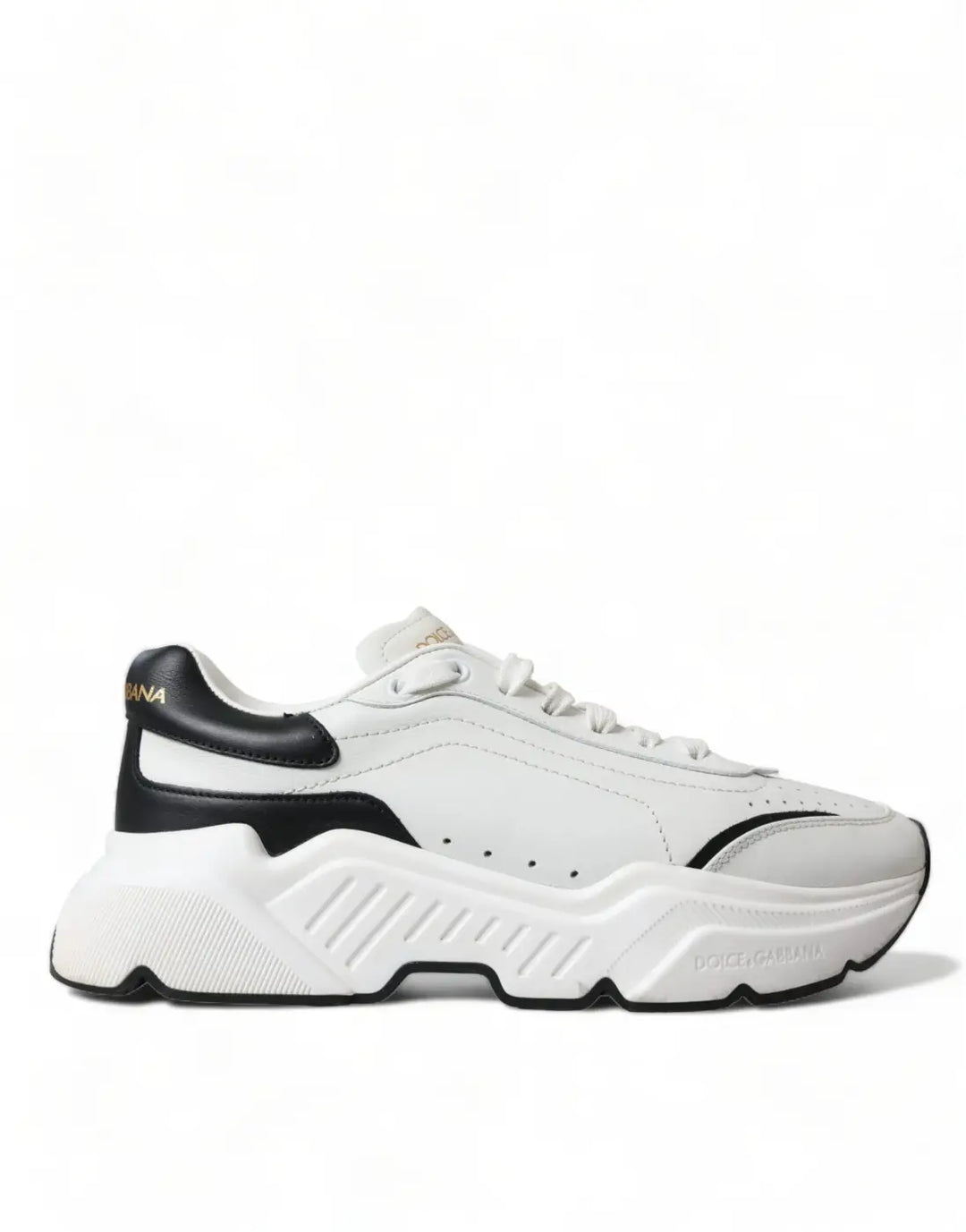 Dolce &amp; Gabbana White Black Low Top Daymaster Sneakers Shoes