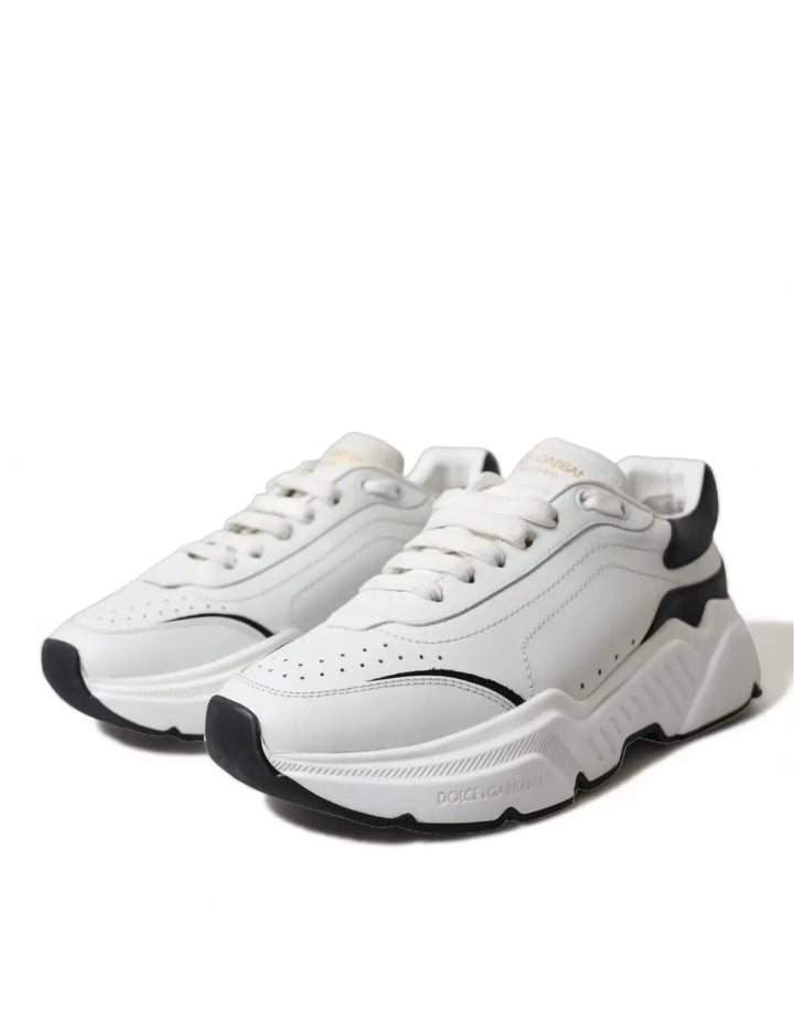 Dolce &amp; Gabbana White Black Low Top Daymaster Sneakers Shoes