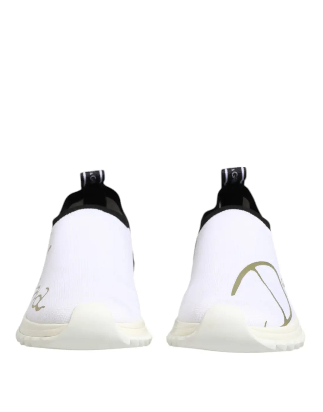 Dolce &amp; Gabbana White Black Low Top Sorrento Sneakers Shoes