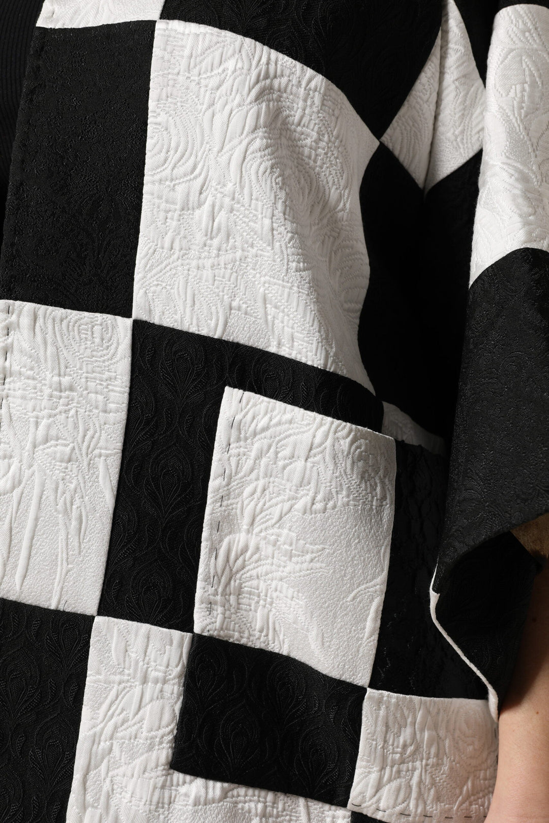Dolce &amp; Gabbana Sport Jackets - White Black Patchwork Jacquard Blazer Jacket