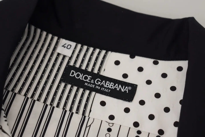 Dolce &amp; Gabbana White Black Patterned Button Down Shirt