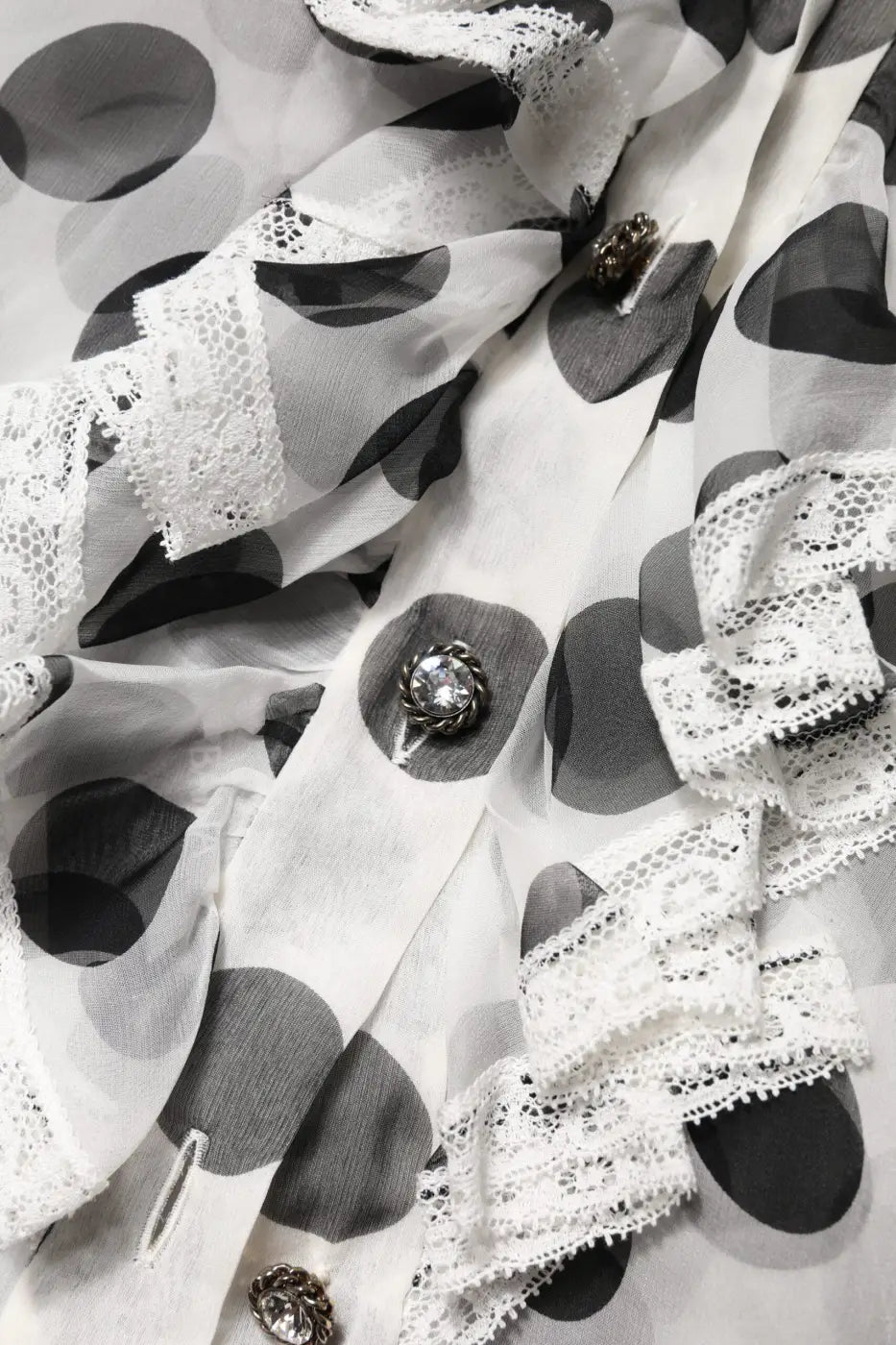 Dolce &amp; Gabbana White Black Polka Dot Cotton Sleeveless Top