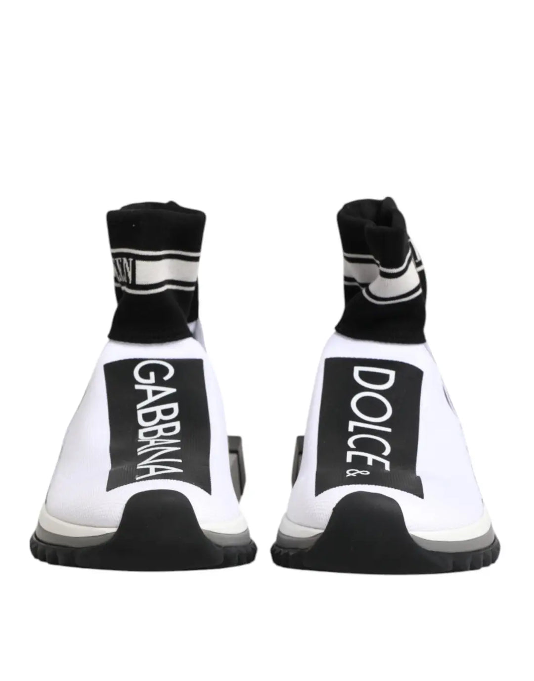 Dolce &amp; Gabbana White Black Sorrento Socks Sneakers Shoes