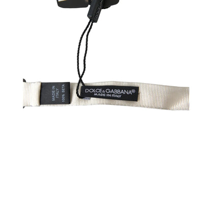 Dolce & Gabbana White Bow Tie Dress Spectacular