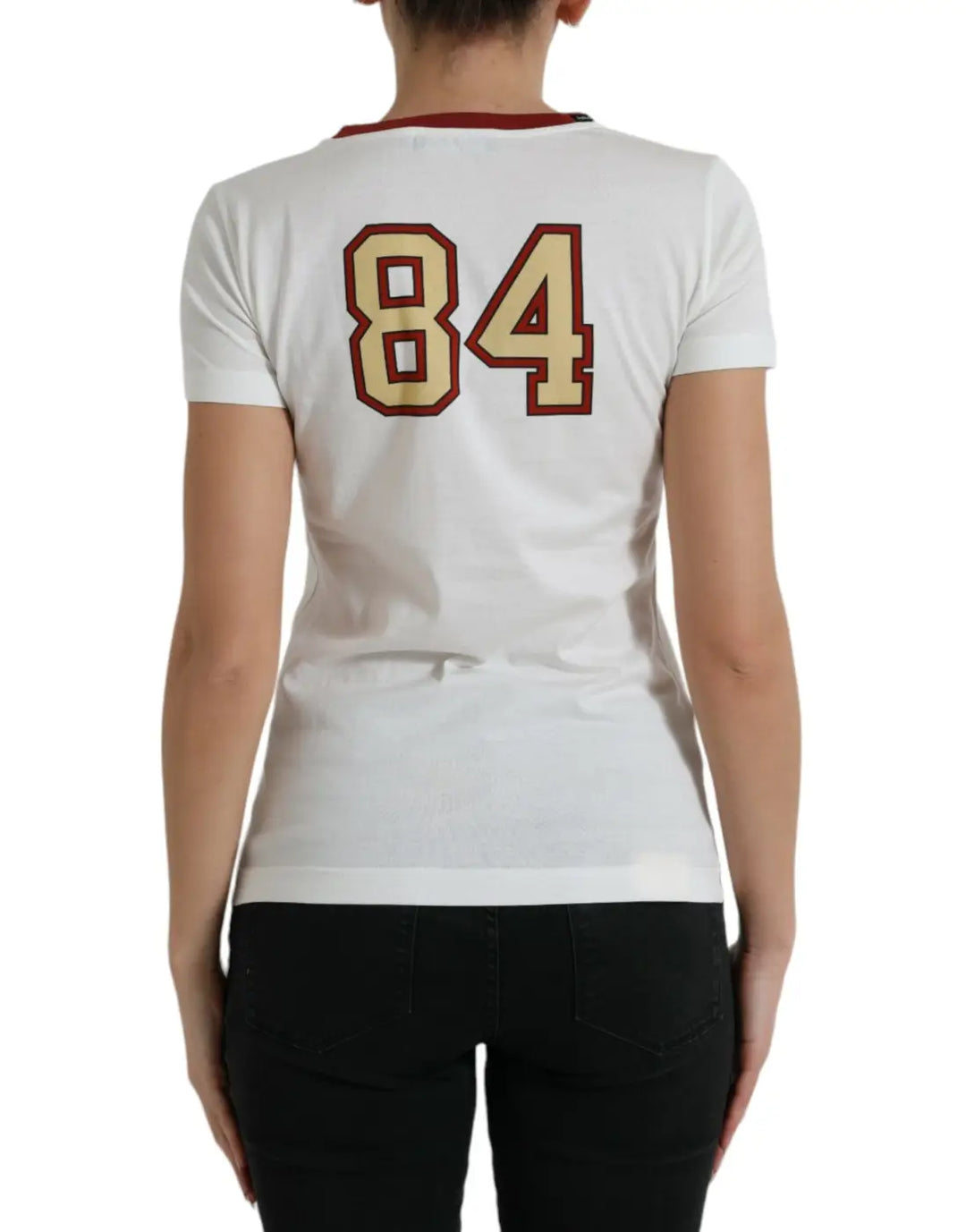 Dolce &amp; Gabbana White Bring Me To The Moon T-shirt Top