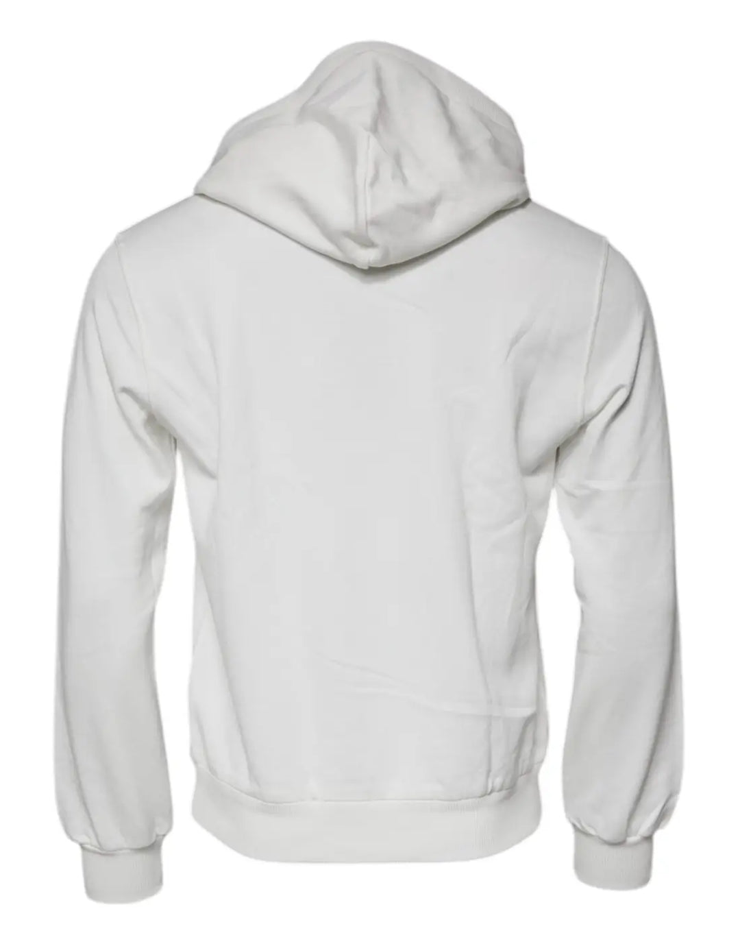 Dolce &amp; Gabbana White Caesar Cotton Hooded Pullover Sweater