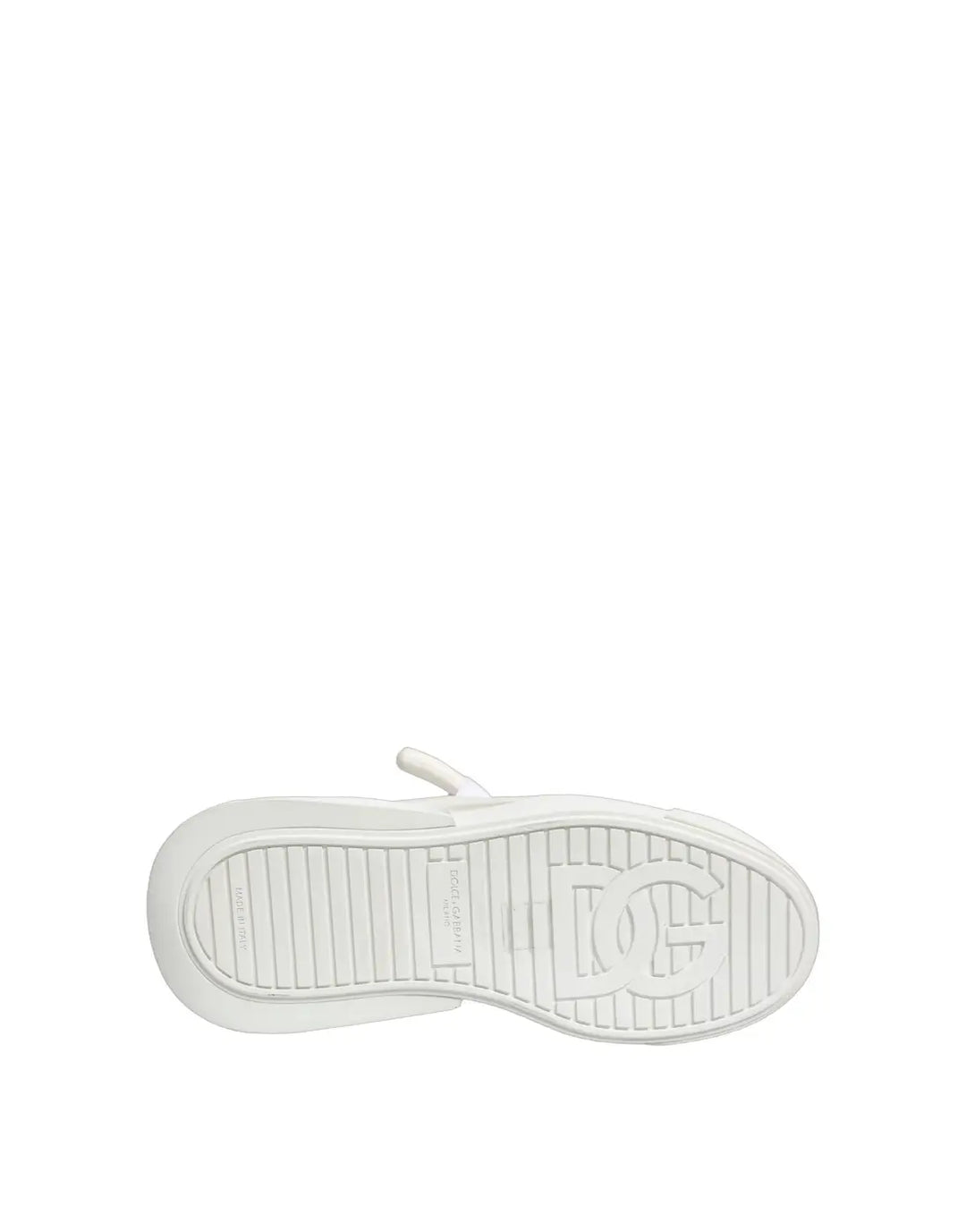 Dolce &amp; Gabbana White Calfskin Leather Low Top Sneakers Shoes