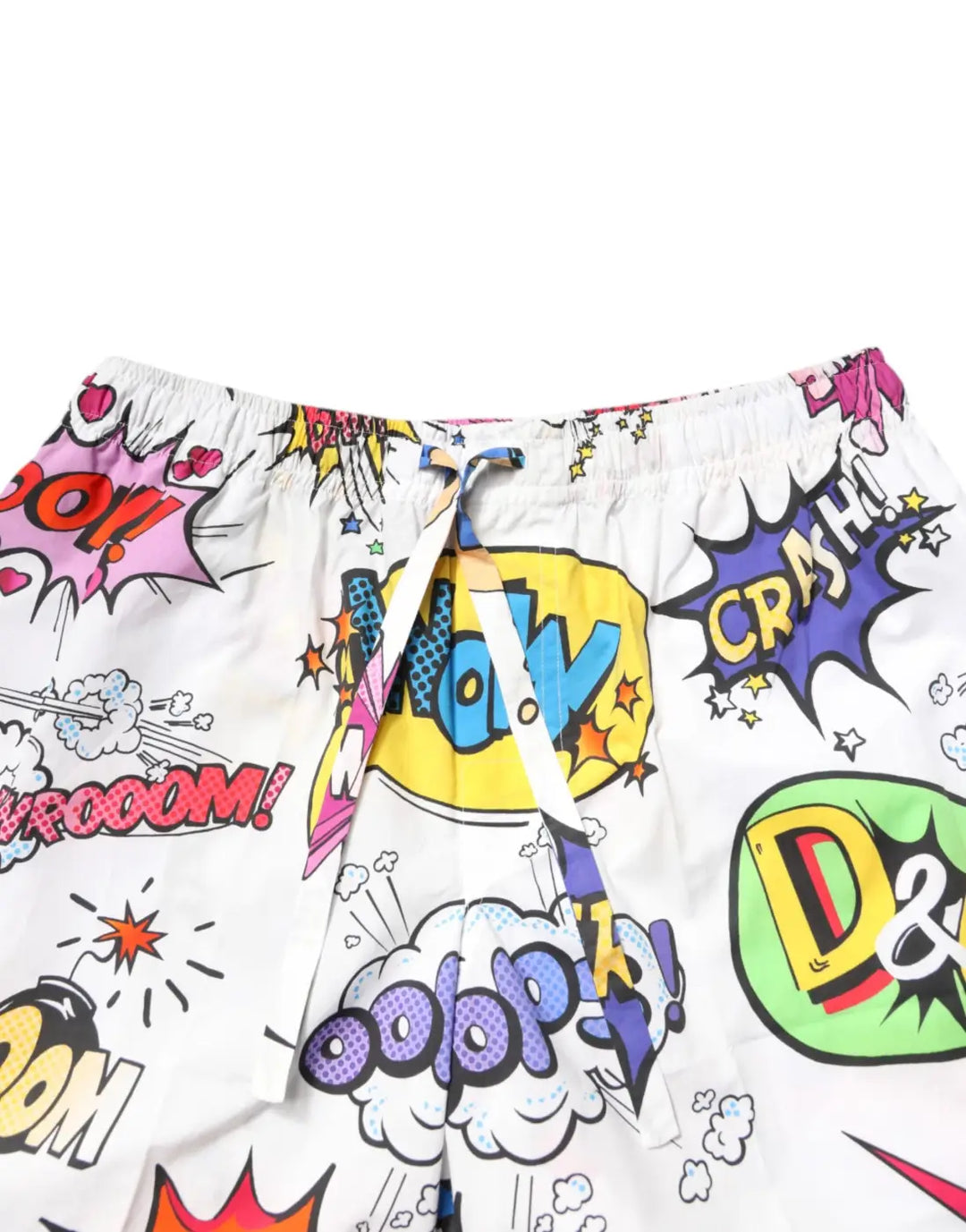 Dolce &amp; Gabbana White Cartoon Print Cotton Men Pajama Set Sleepwear
