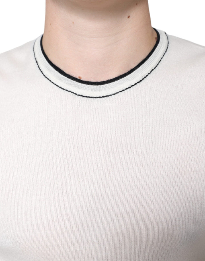 Dolce &amp; Gabbana off White Cashmere Short Sleeves T-shirt