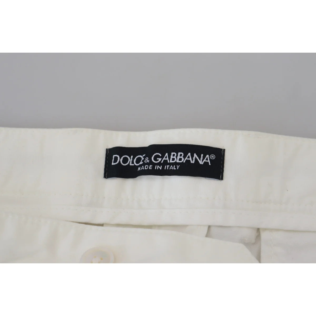 Dolce & Gabbana White Chino Pants Dress Sensation