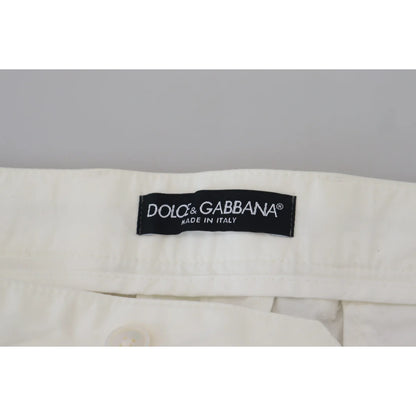 Dolce & Gabbana White Chino Pants Dress Sensation