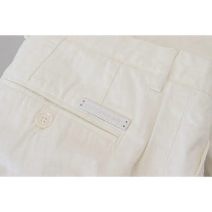 Dolce & Gabbana White Chino Pants Dress Sensation