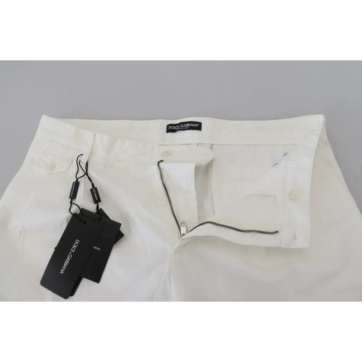 Dolce & Gabbana White Chino Pants Dress Sensation