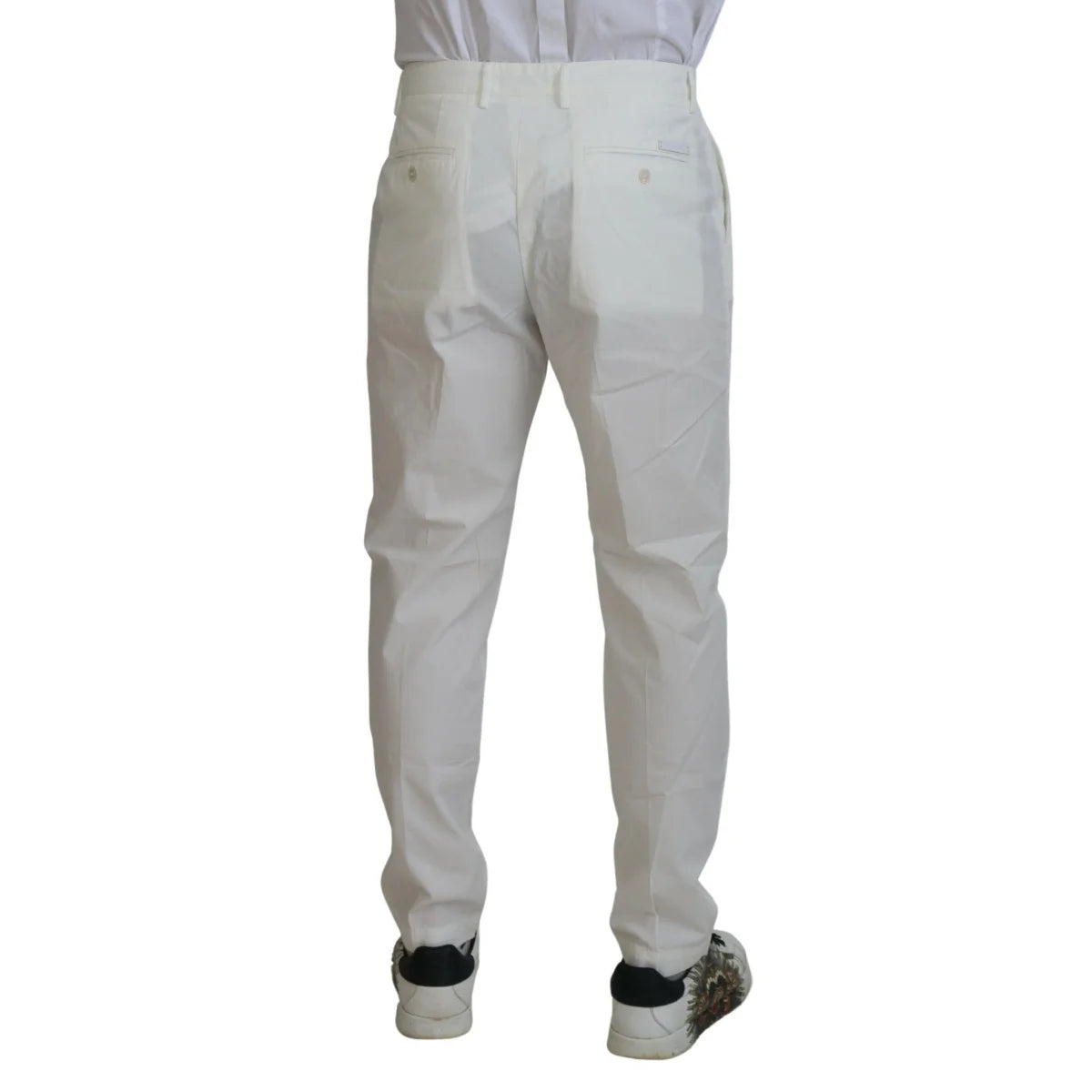 Dolce & Gabbana White Chino Pants Dress Sensation