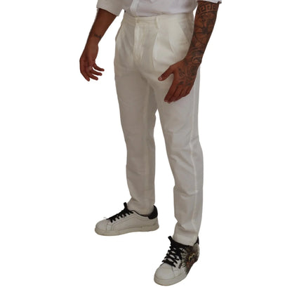 Dolce & Gabbana White Chino Pants Dress Sensation