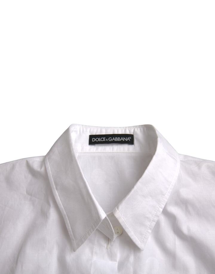 Dolce &amp; Gabbana - White Collared Short Sleeve Polo Shirt Top