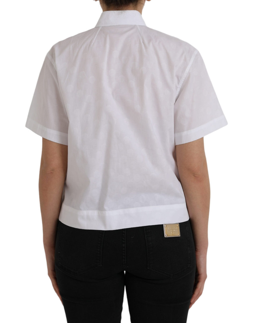 Dolce &amp; Gabbana - White Collared Short Sleeve Polo Shirt Top