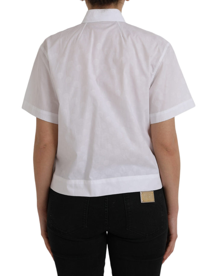Dolce &amp; Gabbana - White Collared Short Sleeve Polo Shirt Top