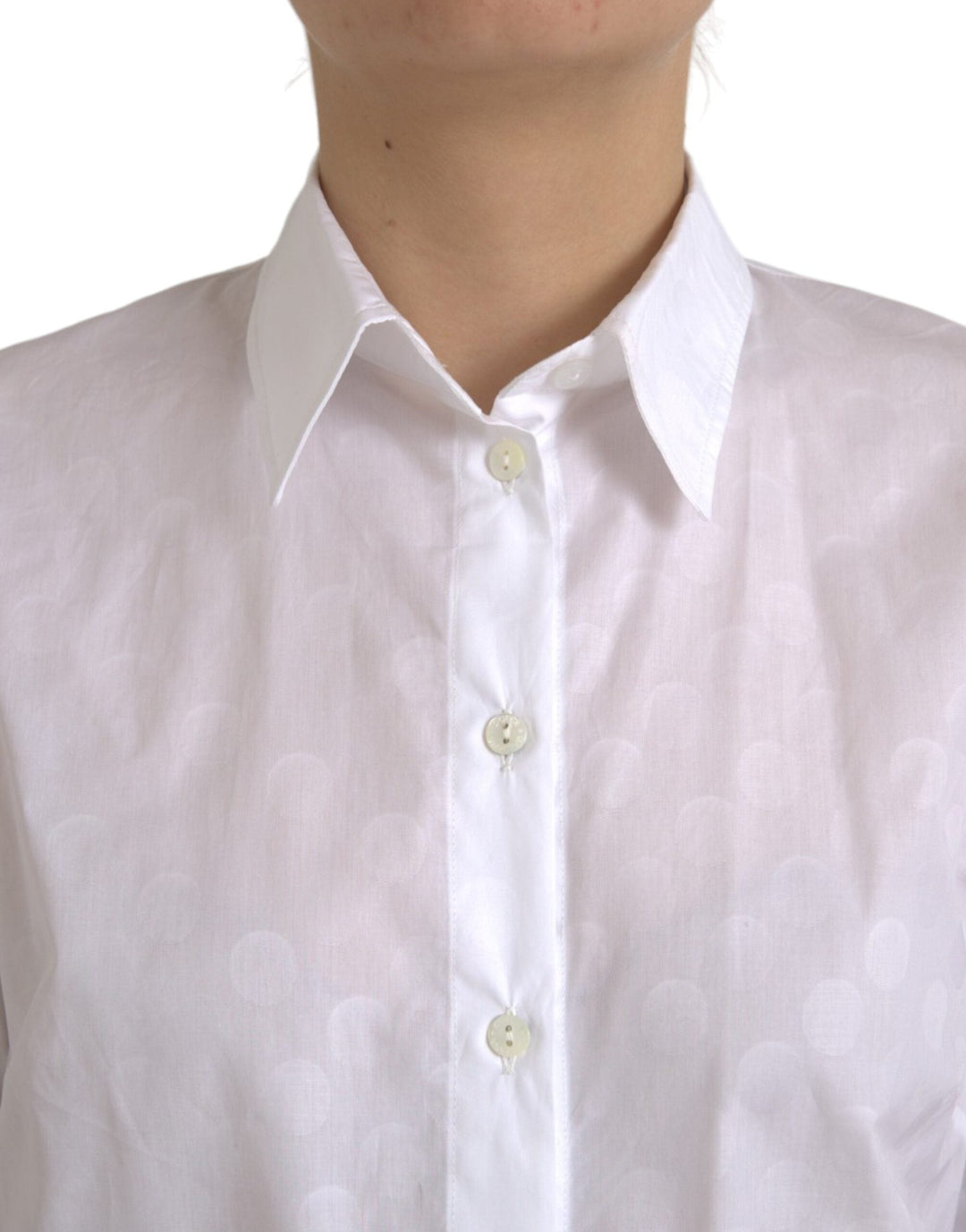 Dolce &amp; Gabbana - White Collared Short Sleeve Polo Shirt Top