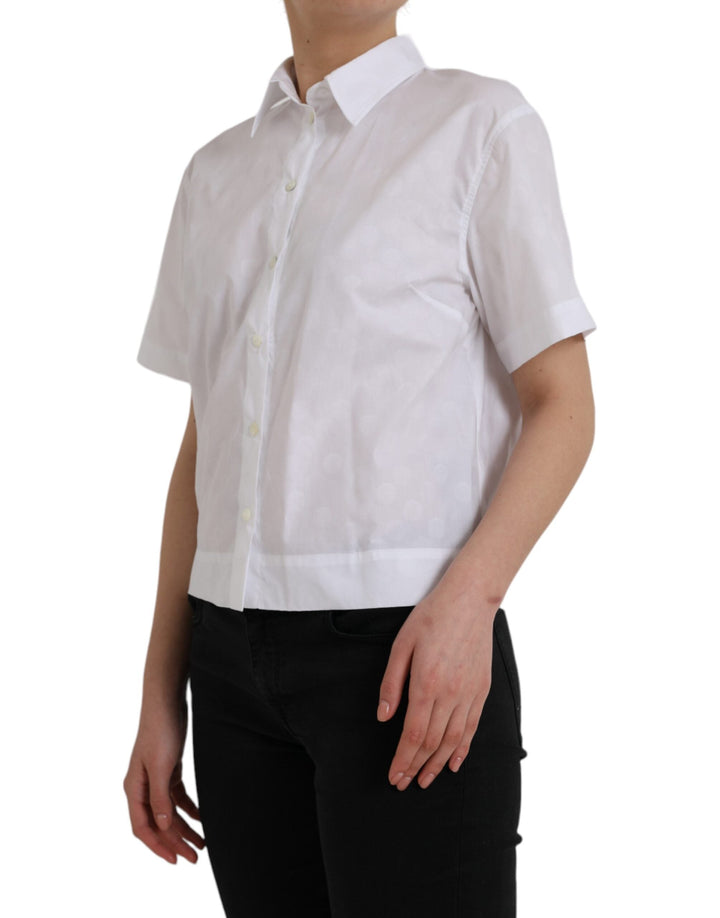 Dolce &amp; Gabbana - White Collared Short Sleeve Polo Shirt Top