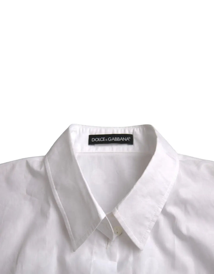 Dolce &amp; Gabbana White Collared Short Sleeve Polo Shirt Top