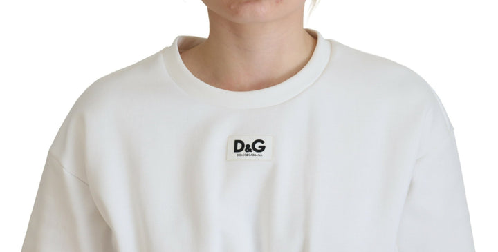 Dolce &amp; Gabbana - White Corset Stretch Cotton Top T-shirt