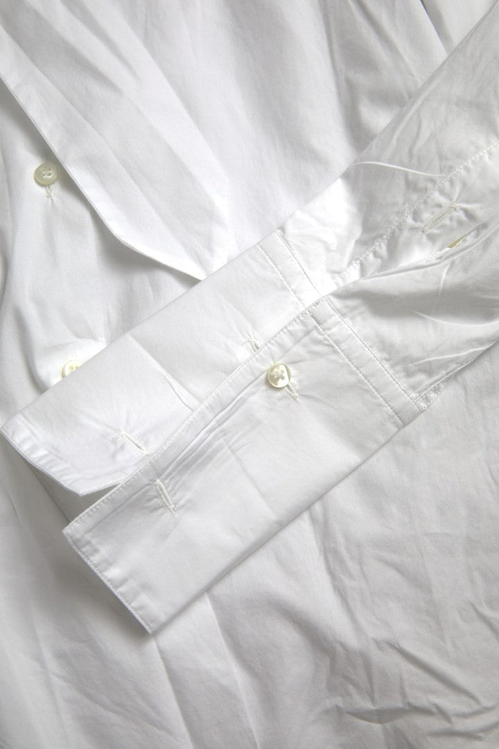Dolce &amp; Gabbana Shirts - Women’s White Cotton Ascot Collar Long Sleeves Top
