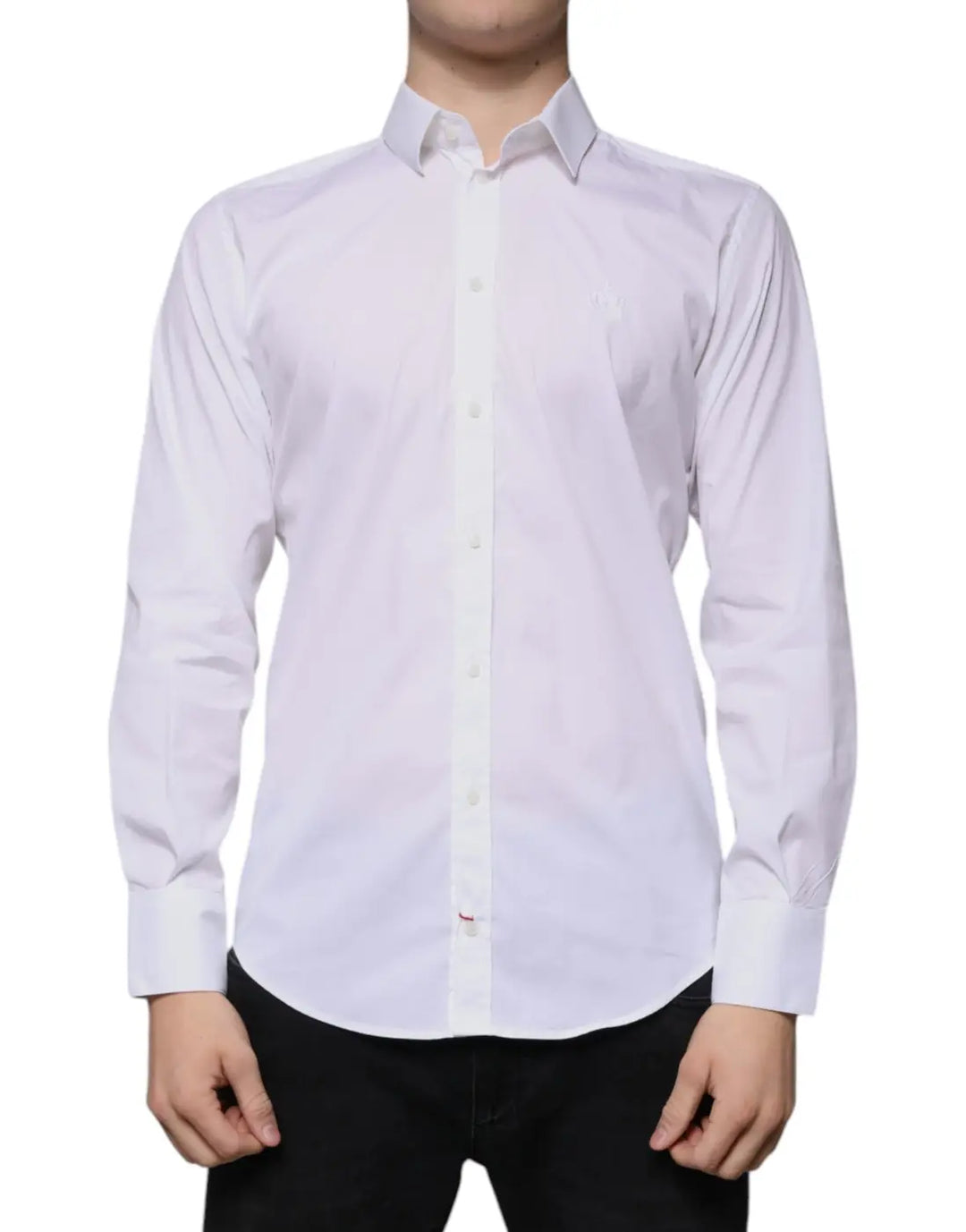 Dolce &amp; Gabbana White Cotton Blend Men MARTINI Dress Shirt