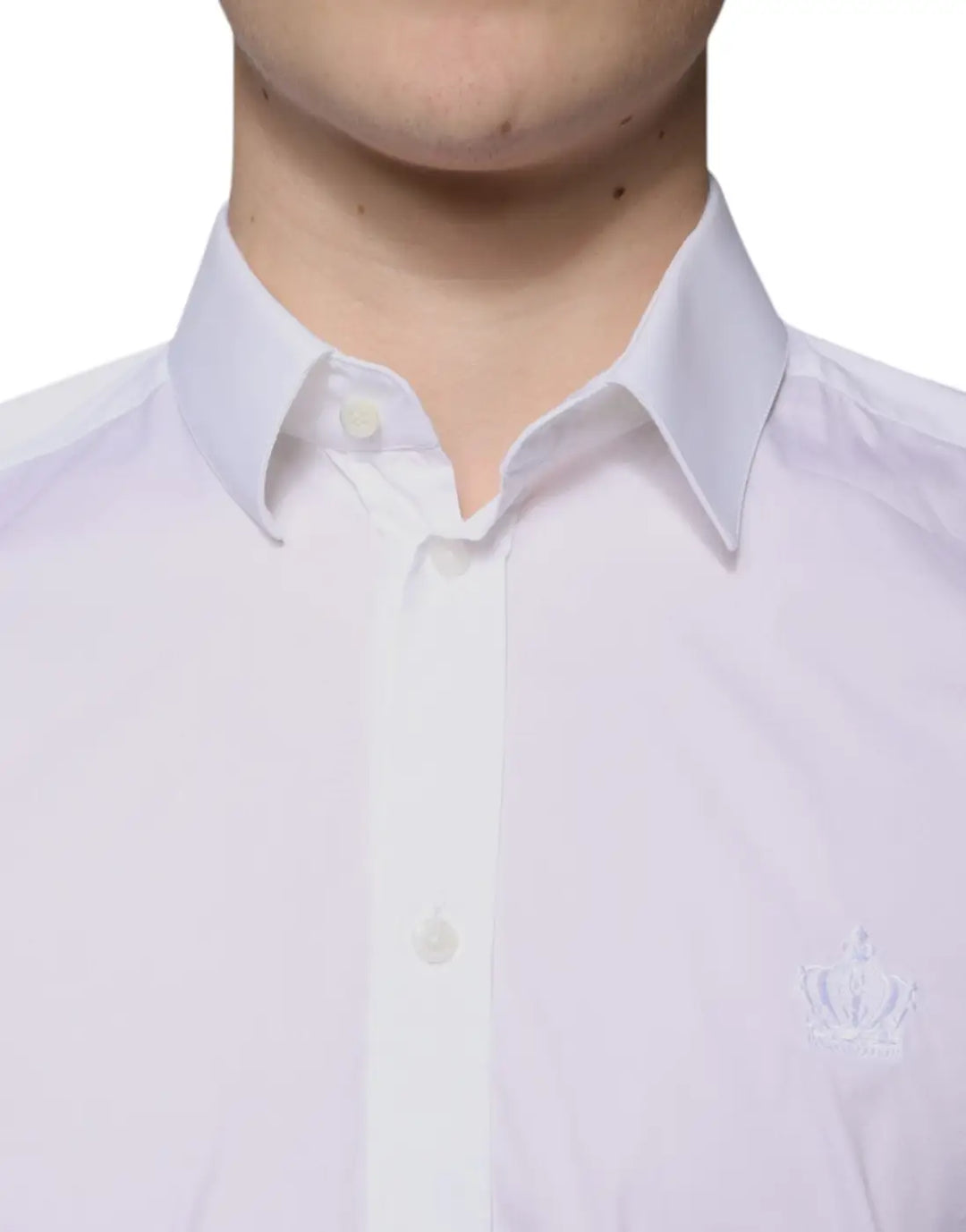 Dolce &amp; Gabbana White Cotton Blend Men MARTINI Dress Shirt