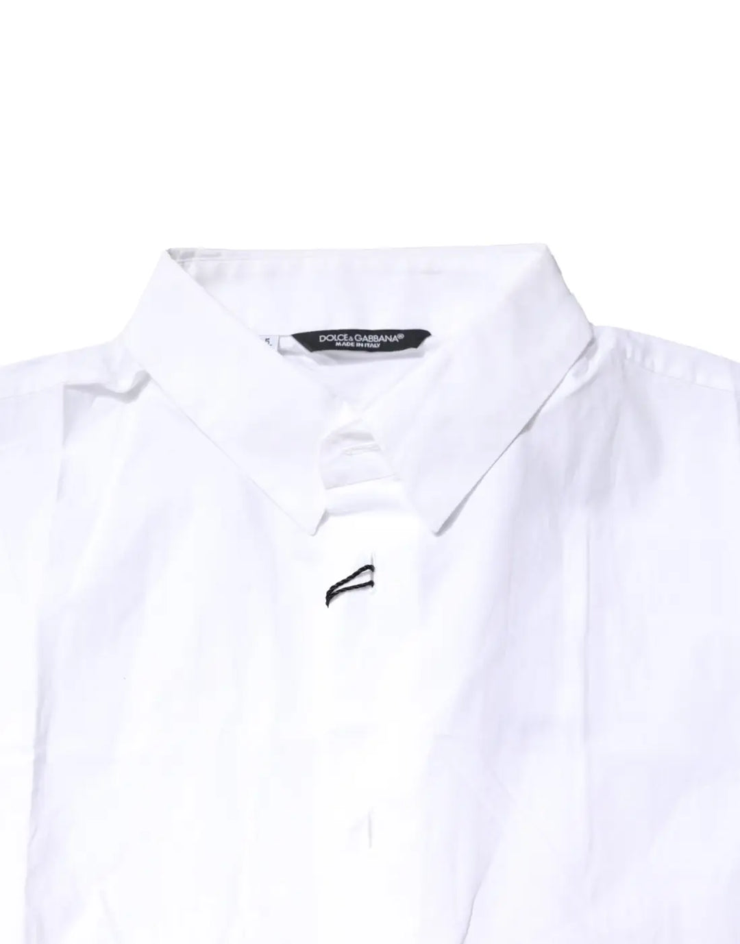 Dolce &amp; Gabbana White Cotton Button Down Casual Men Polo Shirt