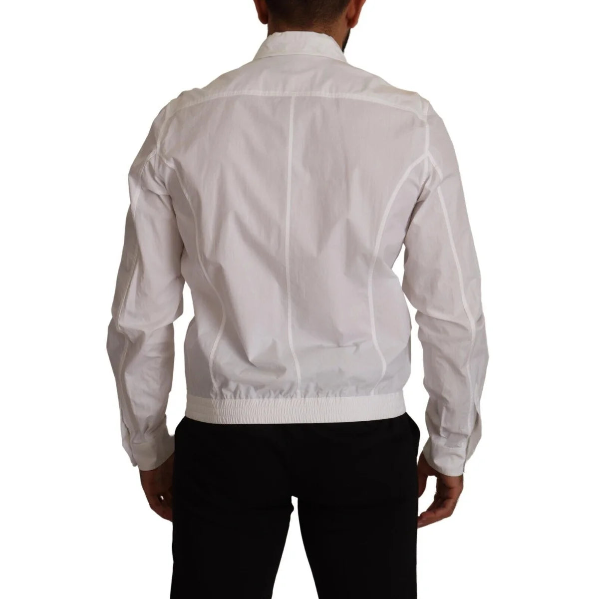 Dolce and Gabbana White Cotton Button Men Collared Shirt Italy &