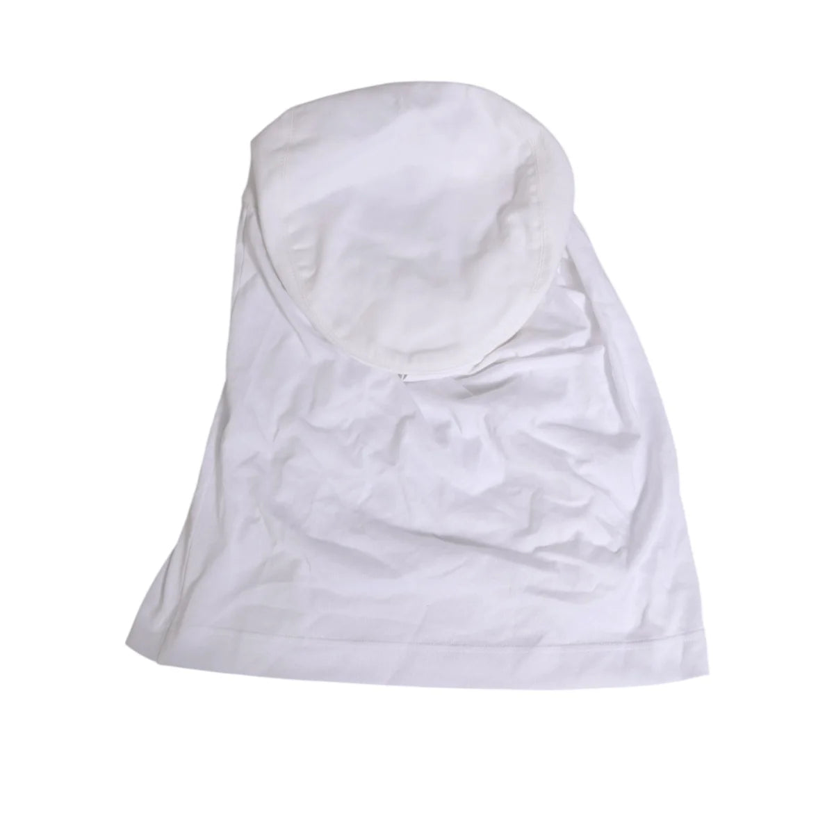 Dolce & Gabbana White Cotton Cap Balaclava with Logo Plaque