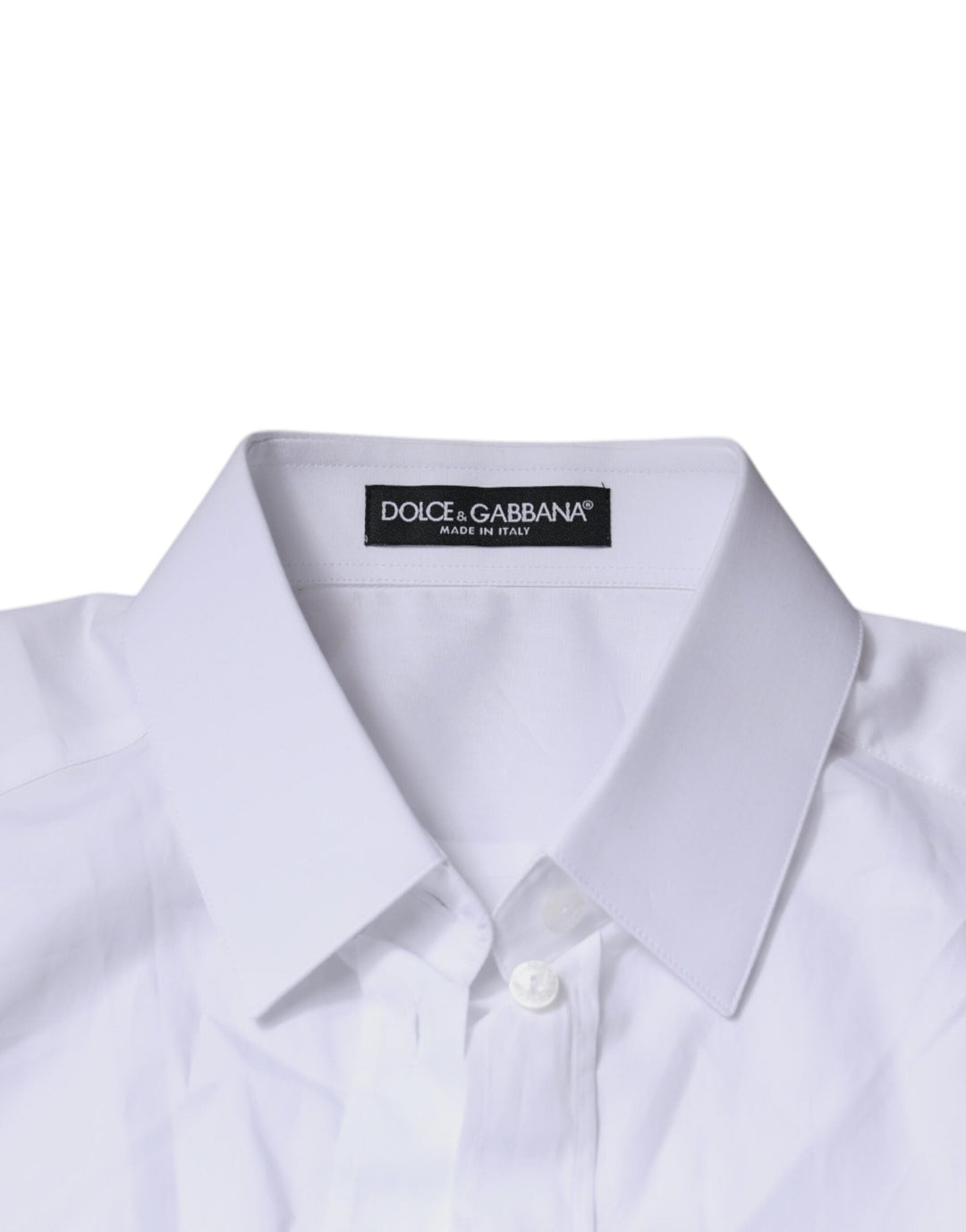 Dolce &amp; Gabbana Shirts - White Cotton Collared Long Sleeves Shirt Top