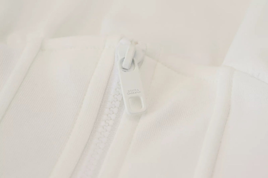 Dolce &amp; Gabbana - White Cotton Corset Stretch Top T-shirt