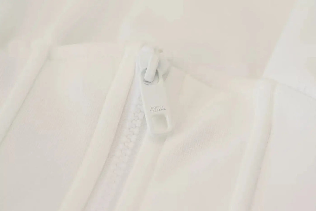 Dolce &amp; Gabbana White Cotton Corset Stretch Top T-shirt