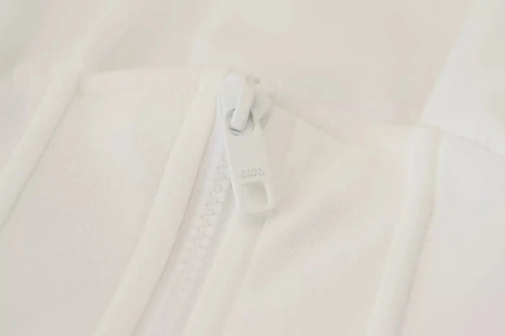 Dolce &amp; Gabbana White Cotton Corset Stretch Top T-shirt
