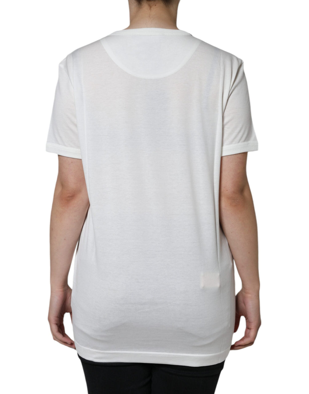 Dolce &amp; Gabbana - White Cotton Crew Neck Short Sleeve T-shirt