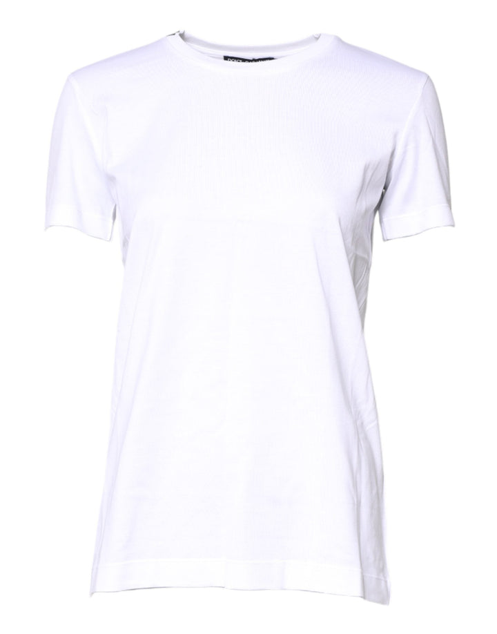 Dolce &amp; Gabbana - White Cotton Crew Neck Short Sleeves T-shirt