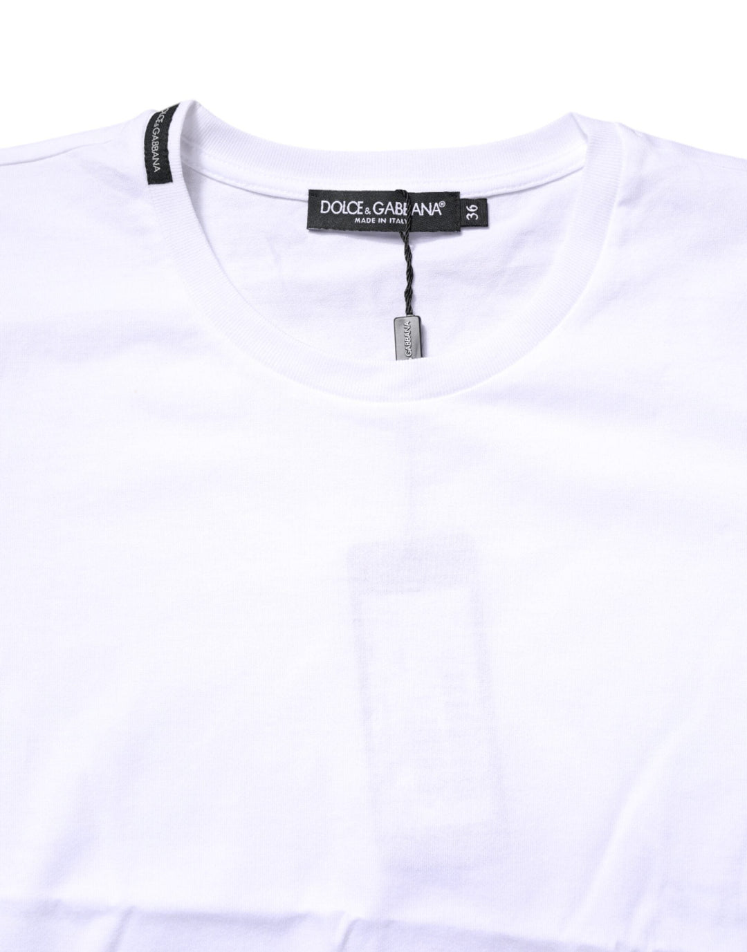 Dolce &amp; Gabbana - White Cotton Crew Neck Short Sleeves T-shirt